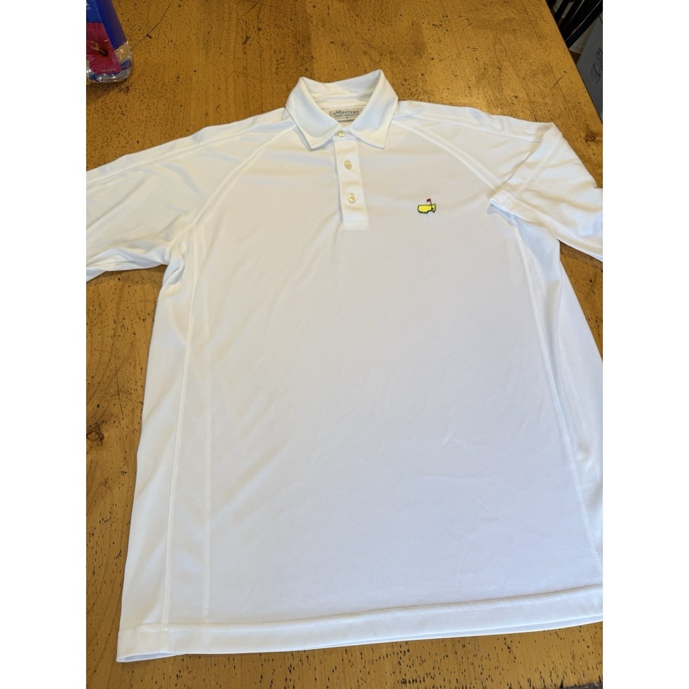Masters‎ Collection Golf Polo Shirt Mens Medium White Polyester Augusta National